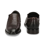 Men Premium Leather Brown Slip-On Formal Shoes (Saint-21-Brown)