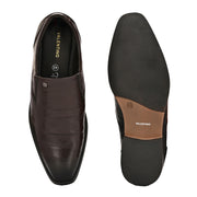 Men Premium Leather Brown Slip-On Formal Shoes (Saint-21-Brown)