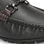 Men Premium Leather Black Slip On Loafer (Italiano-05-Black)