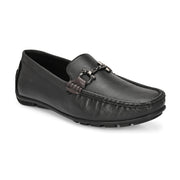 Men Premium Leather Black Slip On Loafer (Italiano-05-Black)