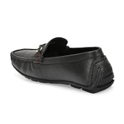 Men Premium Leather Black Slip On Loafer (Italiano-05-Black)