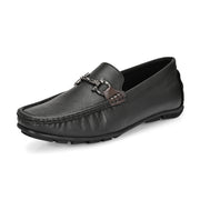 Men Premium Leather Black Slip On Loafer (Italiano-05-Black)