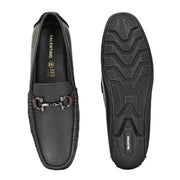 Men Premium Leather Black Slip On Loafer (Italiano-05-Black)