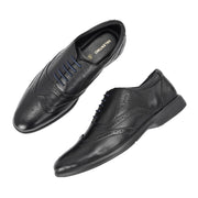 Men Premium Leather Black Brogue Formal Shoes (Joyland-70-Black)
