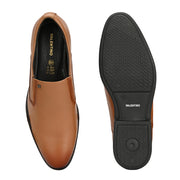Men Premium Leather Teak Slip-On Formal Shoes (Joyland-45-Teak)