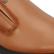 Men Premium Leather Teak Slip-On Formal Shoes (Joyland-45-Teak)