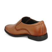 Men Premium Leather Teak Slip-On Formal Shoes (Joyland-45-Teak)