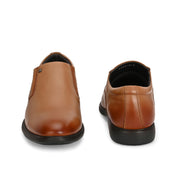 Men Premium Leather Teak Slip-On Formal Shoes (Joyland-45-Teak)