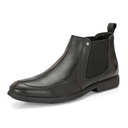 Men Premium Leather Black Chelsea Boot (Joyland-85-Black)