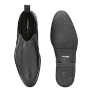 Men Premium Leather Black Chelsea Boot (Joyland-85-Black)