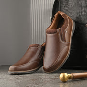 Men Premium Leather Casual Slip On Shoes (Fascinate-21-Tan/Brown)