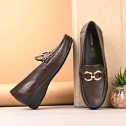 Women Premium Leather Loafers (W-Catrina-11-Brown)