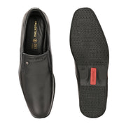 Men Premium Leather Black Slip-On Formal Shoes (Gateway-06-Black)