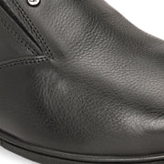 Men Premium Leather Black Slip-On Formal Shoes (Gateway-06-Black)