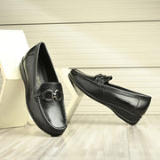 Women Premium Leather Loafers (W-Catrina-11-Black)