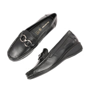 Women Premium Leather Loafers (W-Catrina-11-Black)