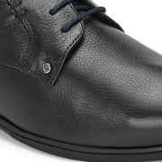Men Premium Leather Black Lace Up Formal Derby Shoes (Gateway-56-Black)