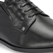 Men Premium Leather Black Designer Laces Pattern Slip-On Formal Shoes (Regal-21-Black)