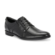 Men Premium Leather Black Designer Laces Pattern Slip-On Formal Shoes (Regal-21-Black)