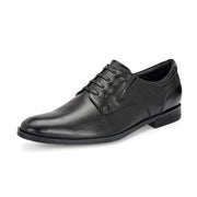 Men Premium Leather Black Designer Laces Pattern Slip-On Formal Shoes (Regal-21-Black)