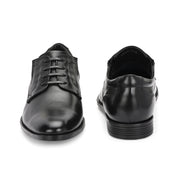 Men Premium Leather Black Designer Laces Pattern Slip-On Formal Shoes (Regal-21-Black)