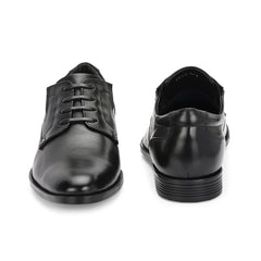 Men Premium Leather Black Designer Laces Pattern Slip-On Formal Shoes (Sterling-21-Black)