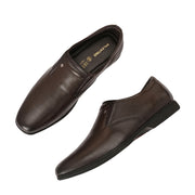 Men Premium Leather Brown Slip-On Formal Shoes (Gateway-06-Brown)