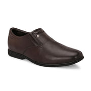 Men Premium Leather Brown Slip-On Formal Shoes (Gateway-06-Brown)