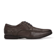 Men Premium Leather Brown Lace Up Formal Derby Shoes (Gateway-56-Brown)