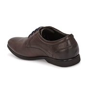 Men Premium Leather Brown Lace Up Formal Derby Shoes (Gateway-56-Brown)