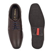 Men Premium Leather Brown Lace Up Formal Derby Shoes (Gateway-56-Brown)