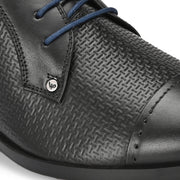 Men Premium Leather Black Lace-Up Formal Derby Shoes (Regal-50-Black)