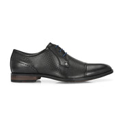 Men Premium Leather Black Lace-Up Formal Derby Shoes (Regal-50-Black)