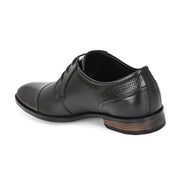 Men Premium Leather Black Lace-Up Formal Derby Shoes (Regal-50-Black)