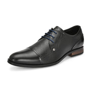 Men Premium Leather Black Lace-Up Formal Derby Shoes (Regal-50-Black)