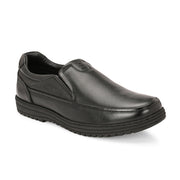 Men Premium Leather Black Slip-On Formal Shoes | Available in sizes 5 UK to 12 UK (Comforter-01-Black)