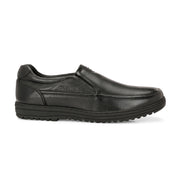 Men Premium Leather Black Slip-On Formal Shoes | Available in sizes 5 UK to 12 UK (Comforter-01-Black)