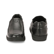 Men Premium Leather Black Slip-On Formal Shoes | Available in sizes 5 UK to 12 UK (Comforter-01-Black)