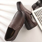 Men Premium Leather Brown Slip-On Formal Shoes | Available in sizes 5 UK to 12 UK (Comforter-01-Brown)