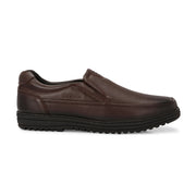 Men Premium Leather Brown Slip-On Formal Shoes | Available in sizes 5 UK to 12 UK (Comforter-01-Brown)