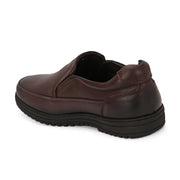 Men Premium Leather Brown Slip-On Formal Shoes | Available in sizes 5 UK to 12 UK (Comforter-01-Brown)