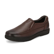Men Premium Leather Brown Slip-On Formal Shoes | Available in sizes 5 UK to 12 UK (Comforter-01-Brown)