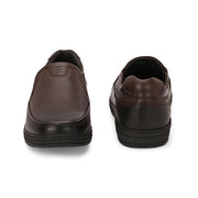 Men Premium Leather Brown Slip-On Formal Shoes | Available in sizes 5 UK to 12 UK (Comforter-01-Brown)