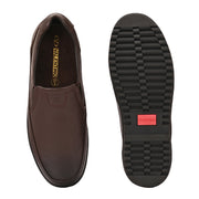Men Premium Leather Brown Slip-On Formal Shoes | Available in sizes 5 UK to 12 UK (Comforter-01-Brown)