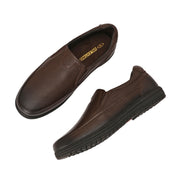 Men Premium Leather Brown Slip-On Formal Shoes | Available in sizes 5 UK to 12 UK (Comforter-01-Brown)