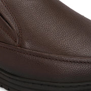 Men Premium Leather Brown Slip-On Formal Shoes | Available in sizes 5 UK to 12 UK (Comforter-01-Brown)