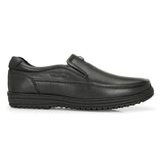 Men Premium Leather Black Slip-On Formal Shoes | Available in sizes 5 UK to 12 UK (Comforter-02-Black)