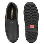 Men Premium Leather Black Slip-On Formal Shoes | Available in sizes 5 UK to 12 UK (Comforter-02-Black)