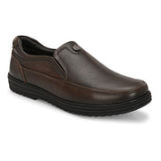 Men Premium Leather Pine Slip-On Formal Shoes | Available in sizes 5 UK to 12 UK (Comforter-02-Pine)