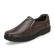 Men Premium Leather Pine Slip-On Formal Shoes | Available in sizes 5 UK to 12 UK (Comforter-02-Pine)